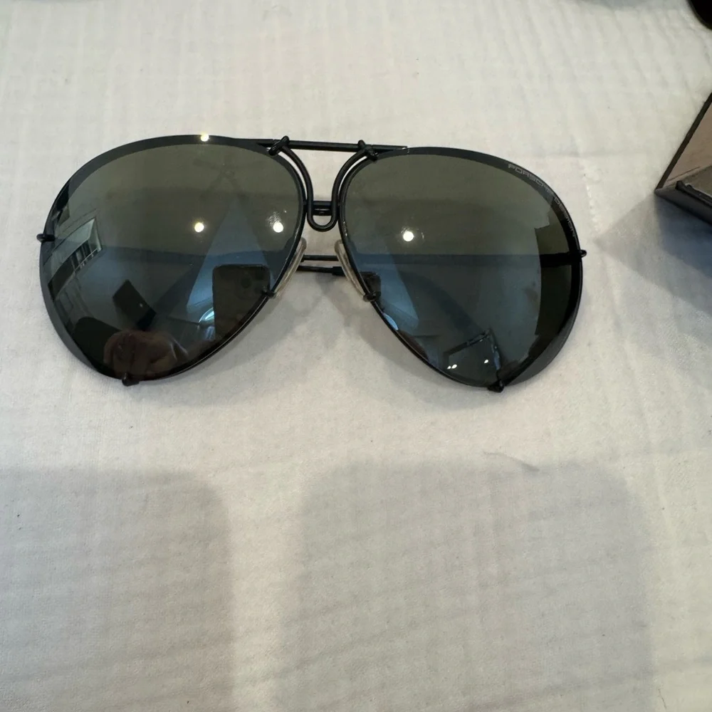 Porsche Design Dark Gray Aviator Shades - Picture 2 of 4
